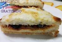   Sandwich de atun y pimientos gratinado