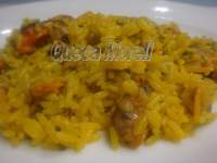   ARROZ AMARILLO SIMPLE CON CONCHITAS.