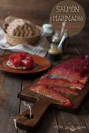   salmon marinado con remolacha