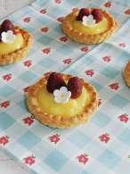   Tartaletas de lemon curd y frambuesas 