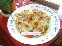   Ensalada de arroz integral  con pollo
