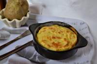   Souffle de patata con queso curado y cúrcuma