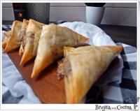   Samosas de morcilla y manzana