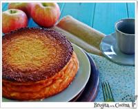   Tarta fácil de queso con mazana y crema de alba