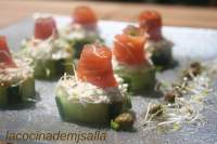   MONTADITOS DE PEPINO Y SALMÒN