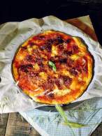   Pizza de sobrasada, jamón y queso Idiazabal
