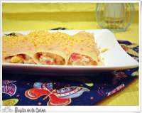   Canelones de ensalada de pollo y piña