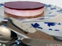   Tarta de queso (sin horno) con mermelada de fresas