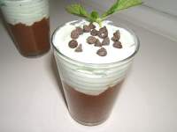   Verrine mousse de chocolate y mousse de menta