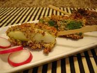   Palitos de zucchini al horno con corazón de queso y semillas de amaranto