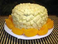   Torta rellena de frutas  Mimosa 