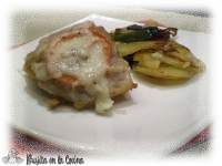   Perca gratinada en cama de patatas a lo pobre