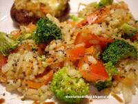   Arroz con vegetales y queso