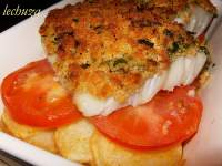   BACALAO GRATINADO CON TOMATES Y PATATAS