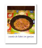   Cazuela de fideos con gambas