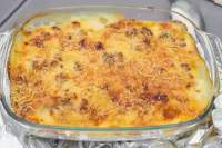 Papas gratinadas al horno con crema  