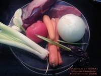 
Menestra de verduras con jamón  