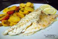 PESCADO AL HORNO FÀCIL: PARGO CON GUARNICIÒN DE PATATAS  