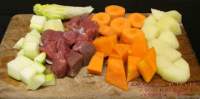
Brocheta mixta de carne y verduras, comida para bebés +6 meses  