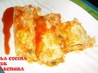   CANELONES DE BACALAO Y ATUN