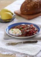   Ensalada de pimientos asados con anchoas y labneh - Al rico calorcico