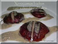   Xerocomus badius al horno con salsa de cabrales
