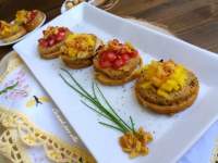   TURRON DE FOIE, CON MANGO Y GRANADA