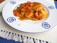   BACALAO AL HORNO EN SALSA DE LANGOSTINOS 