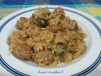   ARROZ CON ALBÒNDIGAS Y ALCACHOFAS 