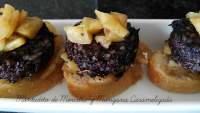 MONTADITOS DE MORCILLA CON MANZANA CARAMELIZADA  