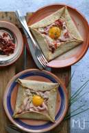 
GALETTE BRETONNE. CREPES DE JAMÒN, HUEVO Y QUESO  