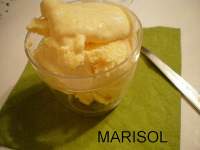   Helado de mermelada de melocoton