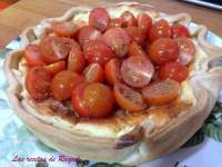  Tarta salada de queso y tomatitos cherry
