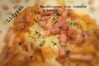   MACARRONES CON TOMATE Y BACON CRUJIENTE(thmix)