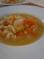   Sopa de coditos con calabaza