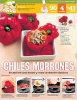   Chiles morrones rellenos de carne molida