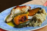   Pollo con calabaza al horno y quinoa