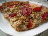   PIZZA CON GOFIO DE BERENJENA Y ATÙN