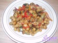   SALTEADO DE VERDURAS CON GARBANZOS