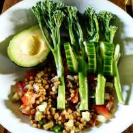   Ensalada de lentejas y bimi