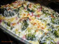   Brocoli gratinado con bechamel de Maizena