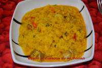   Arroz con almejas caldoso