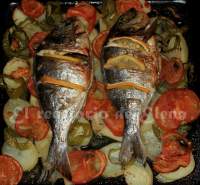   Dorada al horno con verduras