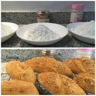   Psyllium sólo VS psyllium + pectina VS psyllium + albúmina en panes sin gluten
