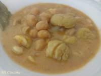   GUISO DE GARBANZOS CON CASTAÑAS PILONGAS