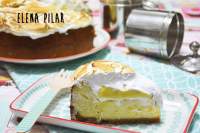   Cheesecake de chocolate blanco, lima y merengue
