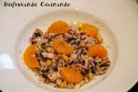 Ensalada de arroz con gajos de mandarina