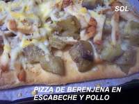  PIZZA DE BERENJENA EN ESCABECHE Y POLLO