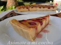   Pastel de queso con cerezas