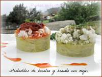   Montaditos de bacalao y boniato con mojo